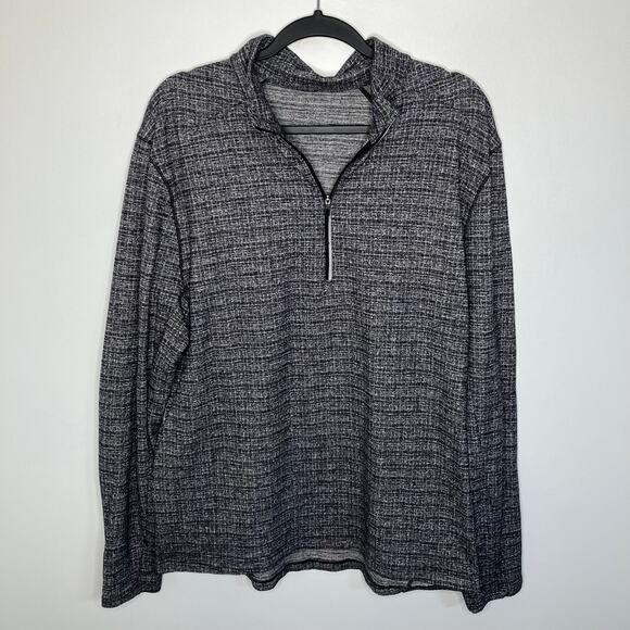 LULULEMON Surge Warm 1/2 Zip Heathered Black XL - Picture 1 of 4